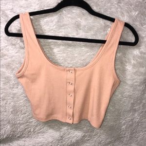 Me to We essential Crop buttoned tank top